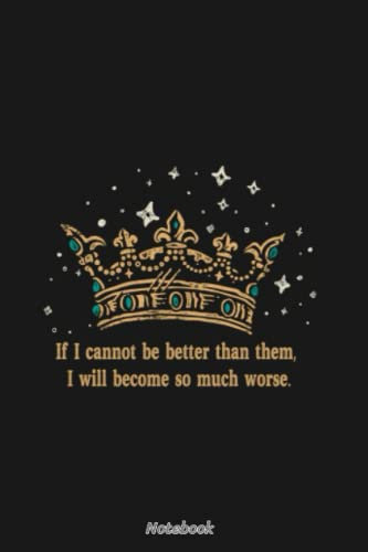 Folk Of The Air Cruel Prince Quote Notebook: Matte Finish Cover, Diary, 6x9 120 Pages, Planner, Lined College Ruled Paper, Journal