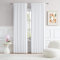 DUALIFE Pure White Curtains 96 Inches Long, White Room Darkening Curtains Back Tab/Rod Pocket Bedroom Draperies, Thermal Insulated Window Treatment Panels 52 x 96 Inch, 2 Panels