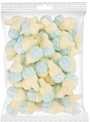Candy Bar | Marshmallow Eishörnchen blau - sauer 750g | ca. 47 Stück pro Beutel | Marshmallows für Hochzeit | Babyshowerparty Deko | Eishörnchen Marshmallows | Saure Marshmallows | Sommer Süßigkeiten