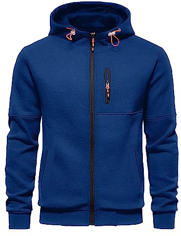 CTU Felpe con Cappuccio da Uomo con Cerniera a Maniche Lunghe in Pile Felpe con Cappuccio per Uomo S-3XL