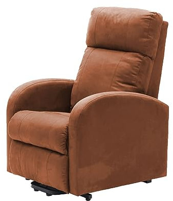 Relaxsessel mit 2 Motoren und Massageset, mit Lendenwirbelheizung, Bezug aus Mikrofaser Anna