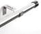 Deconovo Curtain Poles for Eyelet Curtains, Silver Extendable Curtain Rod with Brackets and Cap Finals, Door Curtain Pole for Front Door, 76cm, Silver
