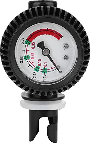 Luftdruckmessgerät, Schlauchboot-Messgerät, PVC und Gel mit 0–5 PSI Messbereich, Kompatibel mit 6 Löchern und 8 Ventilen für Kajak-Surfbrett-Bettmessgerät