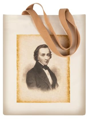 PUNK Wiederverwendbare Musik-Tragetasche, Einkaufstasche, Einkaufstasche, Handtasche mit Porträt eines Musikers, Outdoor-Reisetasche, F.f.chopin Portraits