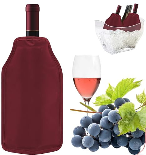 badaren Weinkühler Manschette, Kühlmanschetten für Wein-Hülle, Flaschenkühler Manschette, Weinmanschette für Picknick, Wein, Champagner, Limonade, geeignet für Partys, Picknicks
