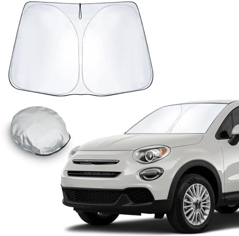 CDEFG Compatible con FIAT 500X 2015-2023 2024 Parasol Parasol Parabrisas Delantero Parabrisas Parasol 500X 2024 Accesorios