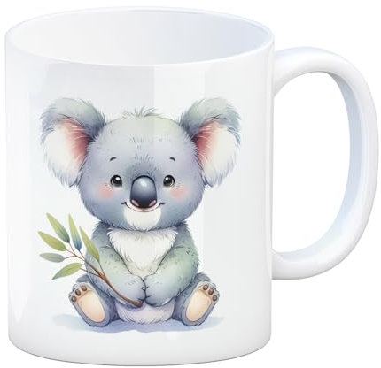 speecheese Sitzender Koala Kaffeebecher Niedlicher Australischer Koala Tasse Süßes dasitzendes Tier Fauna Australiens Beuteltier Kaffeetasse