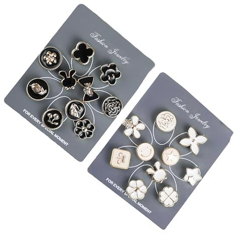 8 Paar Hijab Pins Brosche Knöpfe Keine Lochstifte Mehrzweck Schal Pin Unsichtbare Sicherheitsnadeln für Schal Muslimischen Hijab Cardigan Bluse Kleider Schal