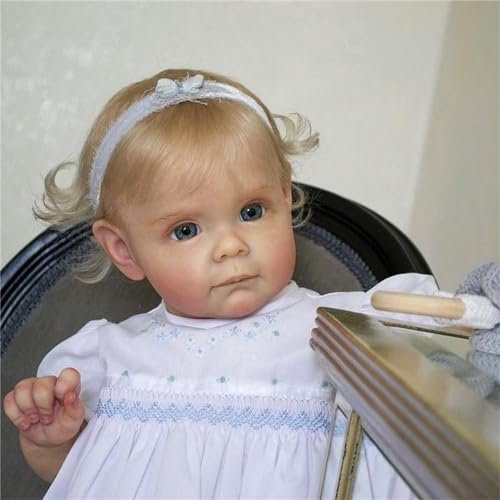 ZTZHYZR Reborn Baby Mädchen Babypuppen wie Echt Baby 24 Zoll 60 cm Reborn Puppen Lebensecht Babypuppe Weichkörper Lebensgroße Reborn Toddler Kreatives Geschenk für Kinder ab 3 Jahr