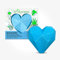 BODYNESS Bath Bomb Neon Heart - Badekugel in Herzform, Badekugel für Hautpflege und Entspannung mit Kokosnussöl und Aroma, 120g