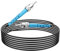 YACSEJAO Cable de conexión de fibra óptica ST a ST 6.6FT/2M Cable de conexión de fibra óptica armado ST a ST al aire libre, monomodo de plástico, puente de fibra óptica