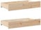 vidaXL Under-Bed Drawers with Wheels Under Bed Storage 2 pcs Solid Wood Pine