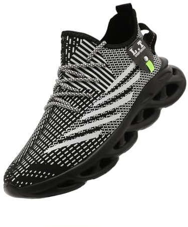 ZDFQLGV Herren Outdoor Winter Gefütterte Schuhe Wasserdicht Warm Plüsch Leder Wander Trekking Laufschuhe Sneakers rutschfest Mode Fitness Bequem Leicht Schwarz EU 42