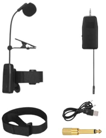 JISADER saxophone sans fil pour instruments Enregistrement vocal sans fil à condensateur instrumental à col de cygne, Micro Saxophone 20 Cm 1