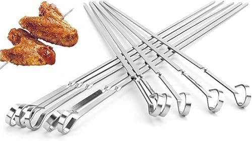 Grillutensilien, 10 Stück, 45 cm, Edelstahl, Grillspieß, Nadel, Utensil, Gabel, Eisen, Outdoor-Grillspieße, Küchenwerkzeuge, Grillzubehör