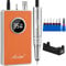 Kredioo Coreless Nail Drill 35,000RPM, Professional Electric Nail Files for Acrylic Gel Nails, Rechargeable Nail Drill Machine, Manicure E File Kit with 7 Bits, Salon Home, 48W (Orange)