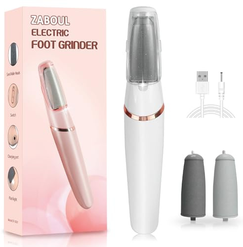 Hornhautentferner Elektrisch,Wiederaufladbarer Hornhaut Entfernen Fuß,Pediküre set fußpflege elektrisch,für Harte, Abgestorbene, entfernt trockene Haut (Weiss)