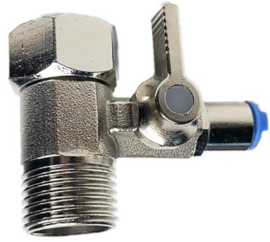 Robinet d'Arrêt en T Adaptateur Rapide 3/8x3/8x1/4 Pouces, Raccord d'Eau Vanne d'Arrêt, Adaptateur de Tuyau d'Eau pour Réfrigérateur, Filtre à Eau et Système d'Osmose, Installation Facile sous l'Évier