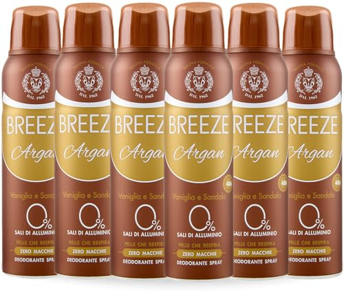 BREEZE | Deodorante Spray Argan, 6x150 ml
