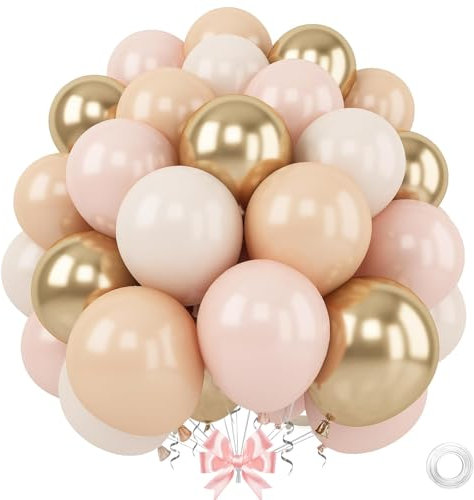 DazzJoy Luftballons Beige Aprikose Gold,30 Stück 12 Zoll Apricot Ballons Beige Luftballons Hochzeit,Latex Sand Weiß Creme Luftballon,Nude Ballons für Boho Hochzeit,Geburtstag,Jahrestag,Babyparty Deko