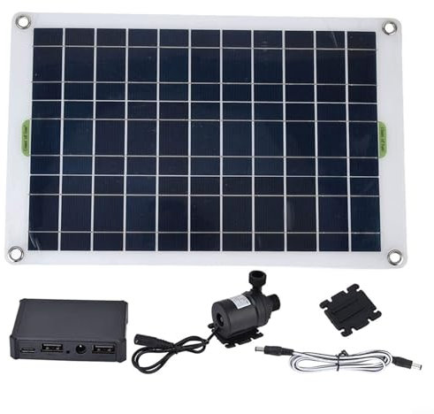 Solar Wasserpumpe 50W Teichpumpe mit Geringer Lärmbelastung Solarbetriebene Springbrunnenpumpe für Garten Teich Aquarium Schwimmbad mit 800L/H Durchfluss