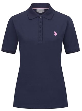 U.S. POLO ASSN. Damen Poloshirt (S-2XL) Kurzarm Polohemd mit Flachstrickkragen P007