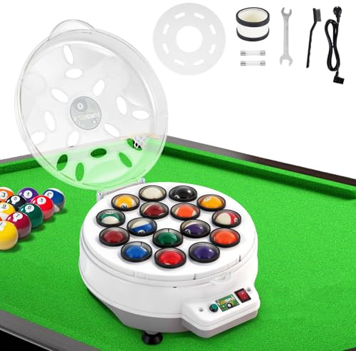 YJINGRUI Automatic Billiard Ball Cleaner, 16 Pool Ball Cleaner Polisher