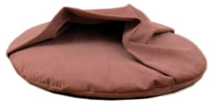 Rohrschneider Liegekissen Iglu für Hunde, Weiches Kissen mit Integrierter Höhle, Samt Stoff, Abnehmbarer Bezug, Waschbar, versch. Größen und Farben (Rose, L: Ø80xH22cm)