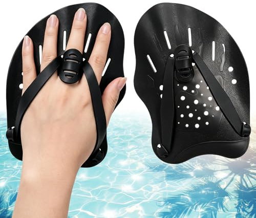 Paletas Mano Para Natación, Guantes Palmeados Piscina, Guantes Palmeados Piscina, Pala Natación Entrenamiento Fuerza​, Accesorios Para Adultos y Niños
