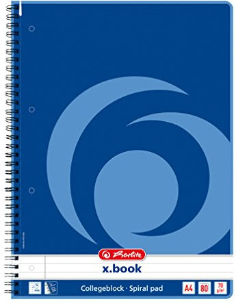 Collegeblock / DIN A4 / Spiralblock / liniert / 80 Blatt