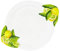 Lashuma Assiette à petit-déjeuner ronde faite à la main en céramique italienne au design citron, assiette plate 27 x 20 cm