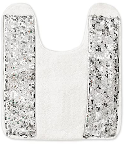 Popular Bath Sinatra Tapis Contour en Polyester Blanc