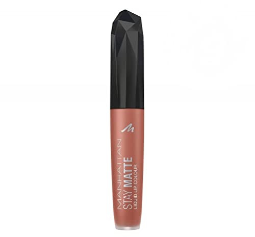 Manhattan Stay Matte Liquid Lip Colour, Matter, wisch- und wasserfester Lippenstift für langanhaltende Farbintensität, Farbe Noho Mocha 120, 1 x 5,5ml