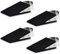 Door Stopper Wedge - ASelected 4 Pcs Heavy Duty Metal Rubber Doorstops Non-Slip Door Wedge Keeps Door Securely Open for Home Office (Black)