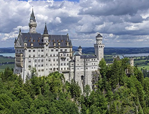 hansepuzzle 51005 - Schloss Neuschwanstein Puzzle 1000 Teile | Hintergründe Puzzle mit hochwertiger Puzzle Aufbewahrung: Kartonbox und Wieder verschließbarem Beutel | Puzzle-Maße: 60 x 46 cm