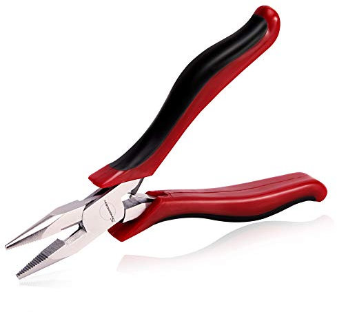 SPEEDWOX Langzange 12,7 cm Mikrodrahtschneider Seitenschneiden mit Feder Mehrzweck-Mini-Präzisions-Feinzange funktionelles professionelles Werkzeug zur Schmuckherstellung gezahnte Backen