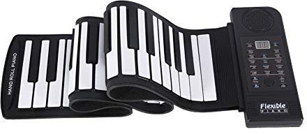 Pianoforte da arrotolare, pianoforte a tastiera con avvolgimento elettrico flessibile e pieghevole, impermeabile, antipolvere, facile da trasportare, adatto per principianti o regali