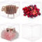 BENECREAT 10 Stück 12x12x12 cm Klare PVC Würfel Geschenkboxen mit Schutzfilm - Hochzeitsbevorzugung, Valentinstag, Muttertag, Geburtstag, Partydekoration