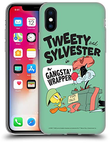 Head Case Designs Offizielle Looney Tunes Tweety and Sylvester The Cat Staffel Gelhülle [Militärischer Schutzgrad] Kompatibel Mit Apple iPhone X/iPhone XS Und Kompatibel Mit MagSafe