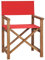 vidaXL Teak Massiv Regiestuhl Klappbar Gartenstuhl Campingstuhl Holzstuhl Klappstuhl Faltstuhl Regiesessel Sessel Schminkstuhl Stuhl Rot