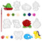 THE TWIDDLERS - 20 DIY Suncatchers Kit with Paints & Brush - Arts & Crafts