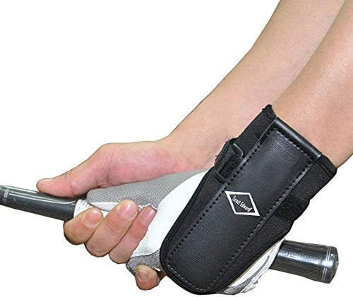 Scott Edward Golf Swing Training Aids Pro Wrist Brace Correct Gesture Practice Tool Alignment for Golf Beginners Unisex Adult (Black Wrist Brace Normal Size)
