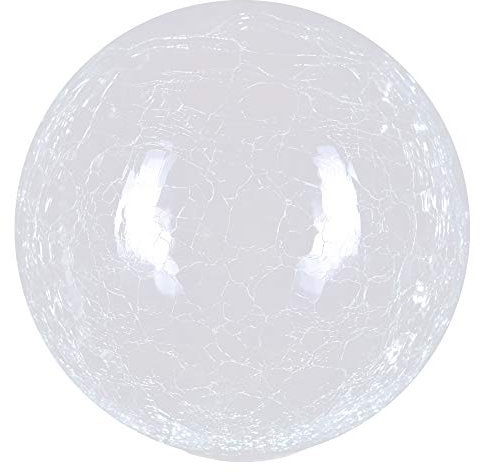 Kugelglas crackle klar Ø 150mm Lampenglas Ersatzglas Leuchtenglas Glas Kugel E14 Dekorativ