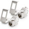 deleyCON 2x CAT6a Keystone Jack Modul mit 2x 1-Port Hutschienenadapter als Set Metall STP Schirmung RJ45 Buchse 10 Gbit/s Netzwerk Snap-In Montage für 35mm Hutschienen
