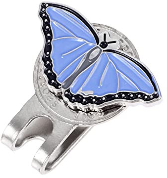 IKAAR Golfball Marker Clip,Magnetische Golf Cap Clip Golf Ballmarker Clip Schmetterling Hut Clip Ball Marker Clamp Golf Zubehör Geschenk