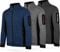 normani Herren Strick-Fleecejacke Strickjacke Cardigan mit Stehkragen und Seitentaschen Outdoor Sweatshirt Farbe Anthrazit Größe M