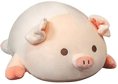 Schwein Kuscheltier, Schwein Plüsch Kissen Gefüllte Weiche Daunen Baumwolle Tier Plüschtiere Kuscheltier Schwein Plüsch Kissen Stofftier Kinder Spielzeug Dekokissen Hundepuppen für Kinder, 50CM