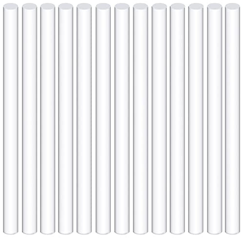 Swpeet 15 Stück Durchmesser 10 mm Länge 300 mm Weiß Acryl Dübelstangen Sortiment Kit Klar Acryl Runde Solid Bar DIY Modell Material Acryl Round Stick for Model Making DIY Crafts