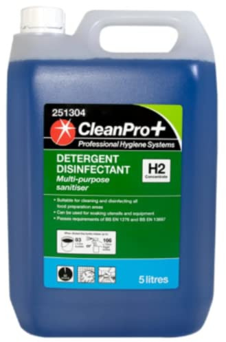 CleanPro+ Detergent Disinfectant H2 Concentrate 5 Litres x 2