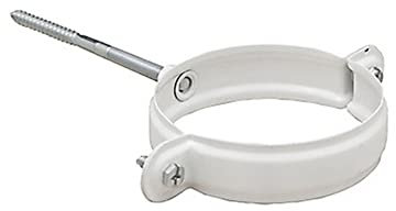 Dinak Abrazadera de Aluminio con Tornillo para Tubo - 100mm Blanco
